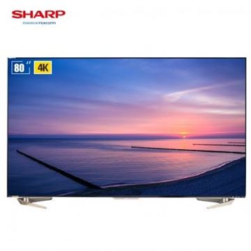 图片 夏普（SHARP） LB-80X810A /80X818A 80英寸4K超清大屏液晶平板电视(包送货、壁挂安装)